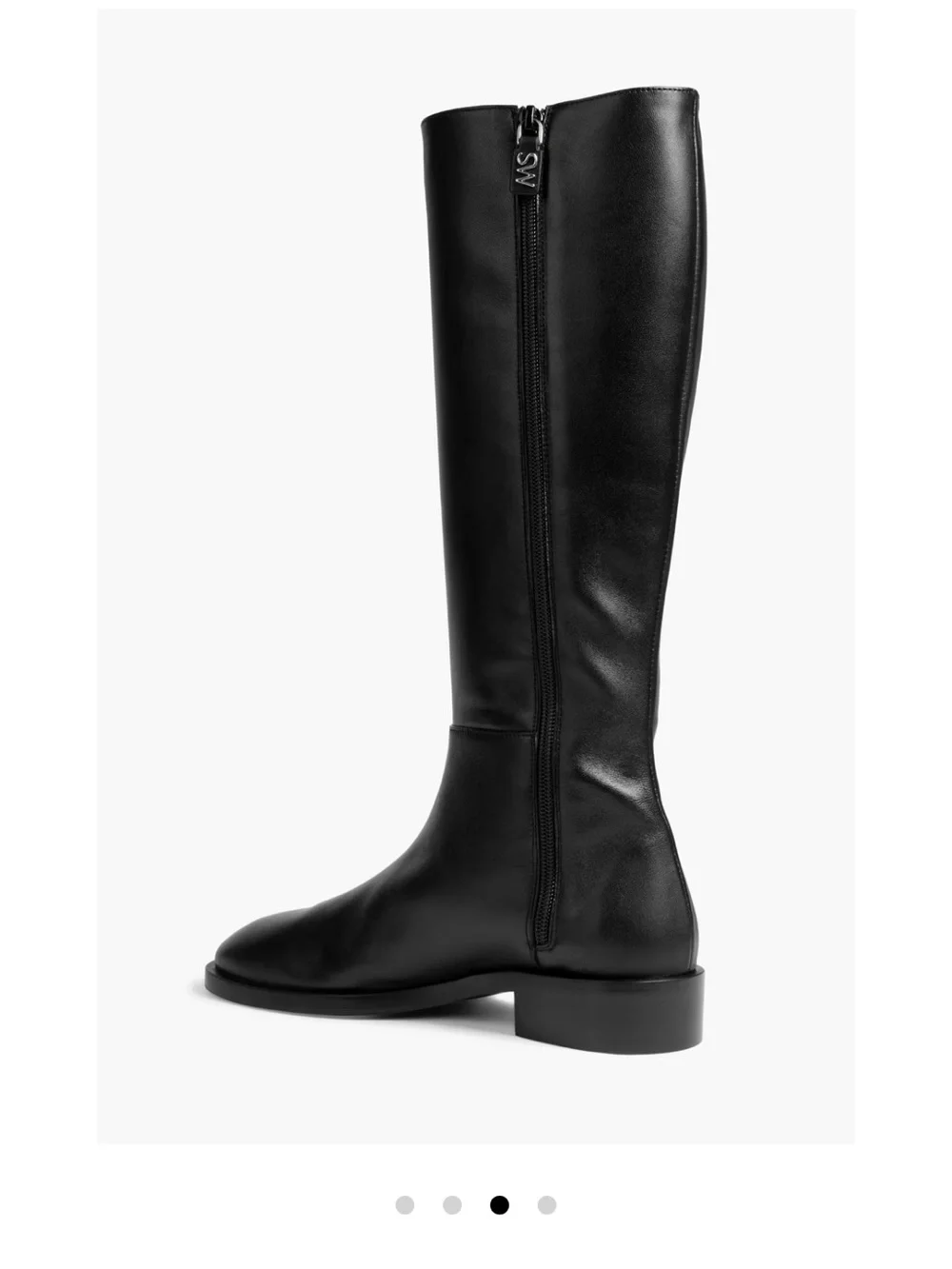 Stuart Weitzman Keelan Leather Boots - Black
